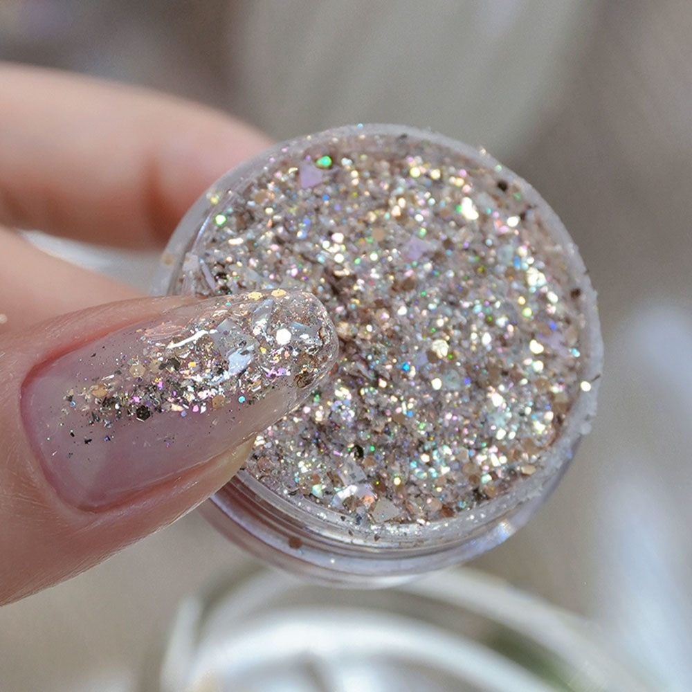 1/2Boxes 1g Holographic Glitte - огляд і ціна Gold Foil Flakes