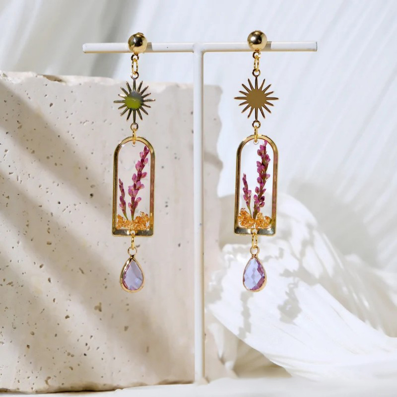 Unique Purple Lavender Earring - огляд і ціна Dried Flower Bulk