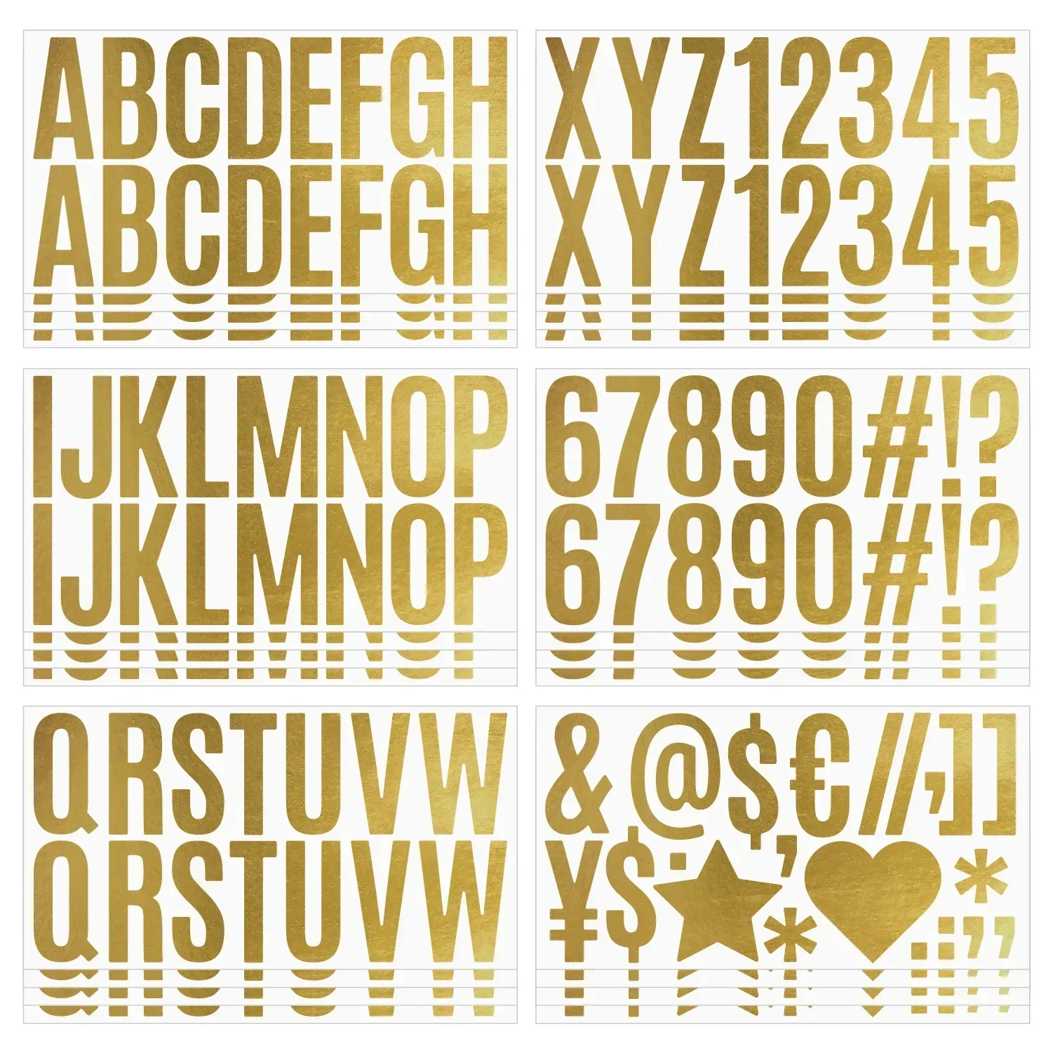 100 Pcs 6 Sheets Gold Letter S - огляд і ціна Gold Foil Flakes